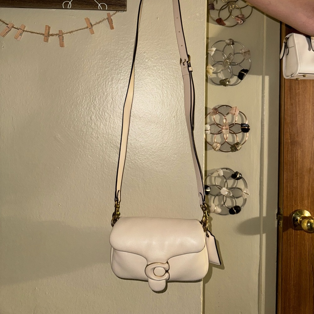 Coach Pillow Tabby Leather Shoulder Bag -Ivory